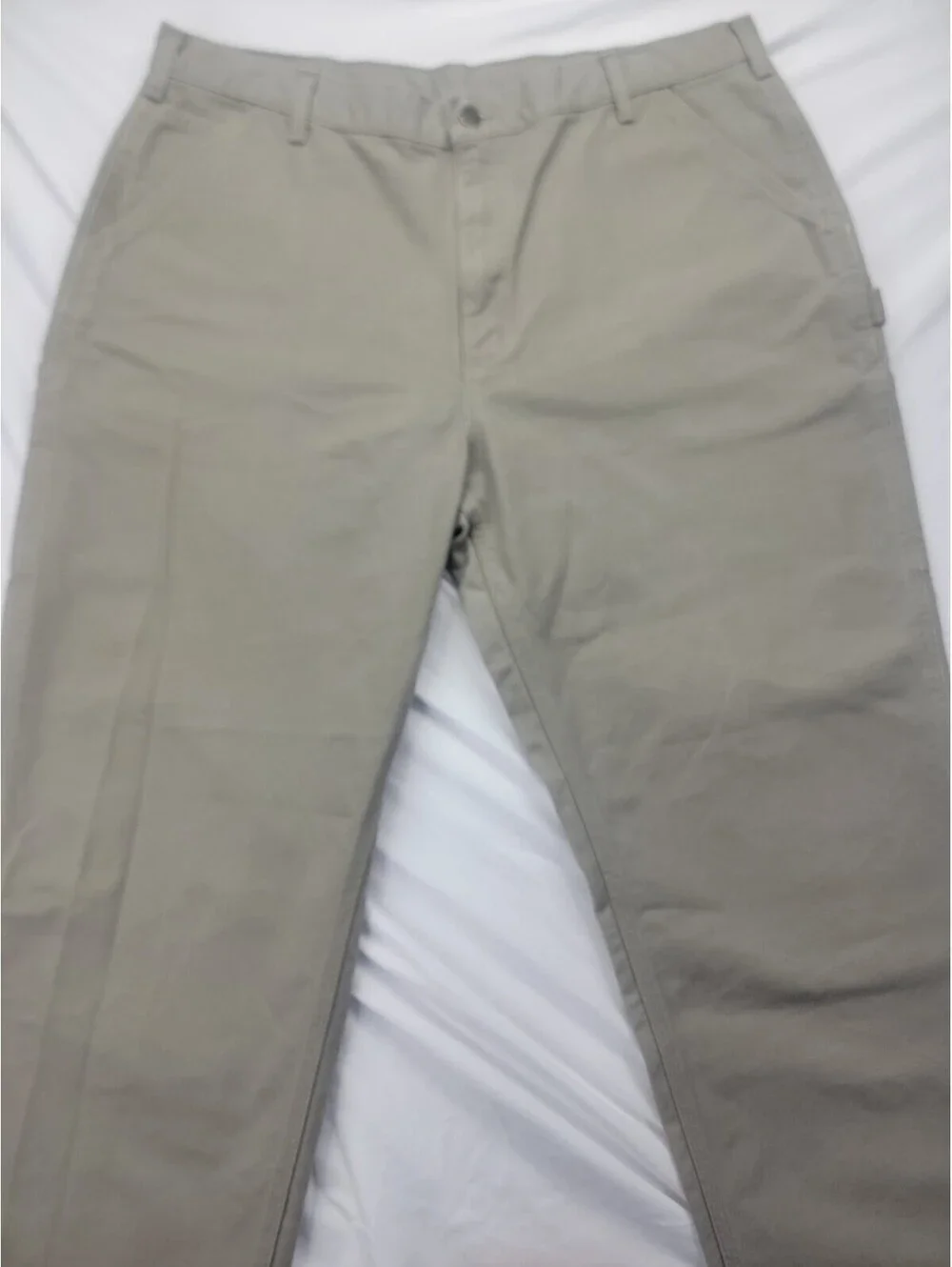 Carhartt Mens B11 DES Mens Canvas Duck Carpenter Pants 42x30 Beige